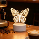 3D Butterfly LED Night Light USB Decorative Romantic Bedroom Decor Ljojo