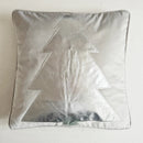 Grey Deer Christmas Tree Embroidered Cushion Cover by Ljojo – Cozy Living Room Decor