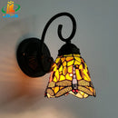 Dragonfly Tiffany Style Small Wall Lamp: Hand-welded Stained Glass Lighting by Ljojo