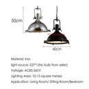 Industrial Chandelier Metal Pendant Light Fixture LED - American Retro Loft Kitchen Bar Decor Ljojo