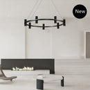 Minimal Black Hole Stone Ring Copper Pendant Lamp - Modern & High-End Ljojo