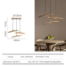 Modern Minimalist Art Design LED Chandelier Wabi-sabi Solid Wood Pendant Light by Ljojo