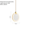 Led Marble Pendant Lights Modern Round Decoration Ceiling Chandeliers - Ljojo
