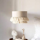 Bohemian Fabric Pendant Light with Tassels | Handmade Chandelier for Living Room - Ljojo