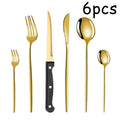 Ljojo 48pc Stainless Steel Tableware Set Knife Fork Spoon Dessert Steak Knife