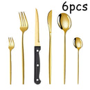 Ljojo 48pc Stainless Steel Tableware Set Knife Fork Spoon Dessert Steak Knife