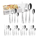 Ljojo 24pc Stainless Steel Tableware Set in Star Color Box - Family Pack