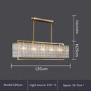 Ljojo Luxury Water Glass Chandelier: Modern LED Lighting Fixture for Home Decor