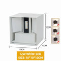 Aluminum LED Wall Lamp Outdoor Waterproof IP65 Porch Garden Light 12W24W Living Room Street Lighting by Ljojo