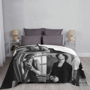 Ljojo Mason Thames Baby Hair Blanket - Black and White Collage Blanket