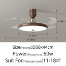 LED Ceiling Fan Light Fixture Quiet Motor European Style Living Room Decoration Ljojo