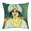 Ljojo Matisse Portrait Art Printed Cushion Cover 45X45cm