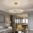 Ljojo LED Crystal Pendant Chandelier for Living Room, Dining, Bedroom & Hall
