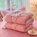 Ljojo Milk Fleece Winter Quilt: Thickened & Warm Comfortable Quilt Core