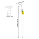 Ljojo Lemon Glass Straws: 5Pcs Reusable Decorative Drinkware for Smoothies & Cocktails