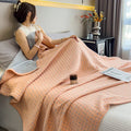 Ljojo 100% Cotton Muslin Throw Blanket - Lightweight Breathable Boho Throws
