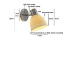 Ljojo LED Wall Light Fixture Ceramic Wood Interior Lighting Bedside Lamp