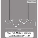 Modern Long Hose LED Ceiling Chandelier for Dining Kitchen Bar Pendant Lighting by Ljojo
