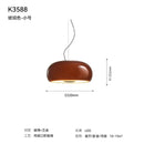 French Retro Amber/White Glass Pendant Light LED - Perfect for Living Room, Restaurant & Bar