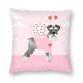 Ljojo Miniature Schnauzer Dog Cartoon Cushion Cover for Sofa - Puppy Lover's Nordic Pillow
