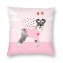 Ljojo Miniature Schnauzer Dog Cartoon Cushion Cover for Sofa - Puppy Lover's Nordic Pillow