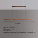 Ljojo Walnut Wood LED Pendant Lights Chandelier for Living Room Home Decoration