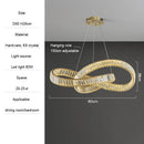 Modern Gold Crystal Ring LED Chandelier by Ljojo - Luxury Lighting for Living Room Dining Bedroom