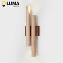 Travertine Wall Lamp Vintage Yellow Stone Light for Bedroom Livingroom - Ljojo