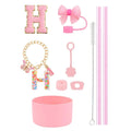 Ljojo 10pcs Tumbler Accessories Set: Straw, Cover, Cap, Boot, Stopper, Keychain, Sticker