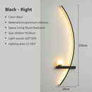 LED Wall Lamp Moon Symmetry Black - Modern Indoor Decor for Bedroom by Ljojo