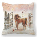 Ljojo Merry Christmas Pillowcase Cushion Cover for Festive Home Decor