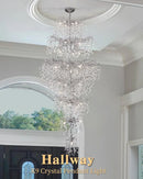 Large Crystal Ceiling Chandelier for Living Room - Glamorous Loft Lighting by Ljojo