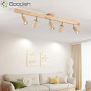 Ljojo Wooden Surveillance Camera LED Pendant Lights Chandeliers for Stylish Minimalist Home Decor