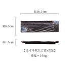 Ljojo 11 inch Ceramic Sushi Plate Saury Barbecue Sashimi Plate Square Tableware