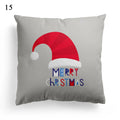 Ljojo Merry Christmas Santa Square Cushion Cover for Sofa and Home