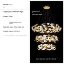 Ginkgo Leaf Ring Chandelier for High Ceiling - Ljojo