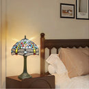 Dragonfly Stained Glass Table Lamp 12" for Bedroom Living Room Ljojo Brand