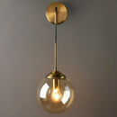 Golden Glass Ball Wall Sconce - Ljojo Bedside Wall Lamp for Modern Home Decor