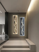 Ljojo Modern Abstract Wall Lamp with Remote Control for Living Room Bedroom