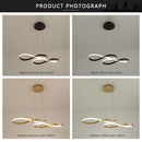 Ljojo LED Pendant Light Bar Remote Dimming Chandelier