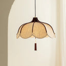 Chinese Style Wood E27 Led Fabric Pendant Lights Dining Room Chandelier Ljojo