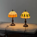 French Table Lamp Stained Glass Red Rose 8 Inches Bedside Reading Light Ljojo
