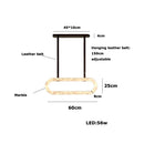 Dimmable Led Marble Design Leather Chandelier - Modern Hanging Lamps by Ljojo