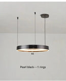 Ljojo Luxury Electroplated Circular Hall Light: Modern, Simple, Atmospheric Pendant