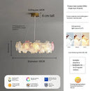 Ljojo Luxury Glass Crystal Chandelier for Living Room, Bedroom, and Study