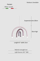 Italy Minimalist LED U-shaped Rainbow Chandelier by Ljojo - Stylish Ceiling Pendant Light
