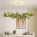 Ljojo Luxury Glass Gingko Leaf Chandelier for Home Decor