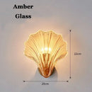 LED Wall Lamps Shell Glass Art Nordic Sconces by Ljojo for Modern Home Decor
