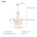 French Retro Crystal Chandelier Wall Lamp Princess Room Candle Hanging Lamp Ljojo