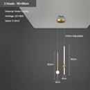 Ljojo Minimalist Iron Acrylic LED Chandelier Designer Lighting for Restaurant & Living Room